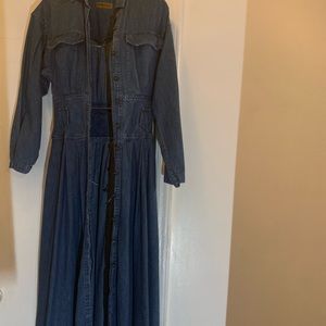 denim long dress button up  by Ruff Hewn